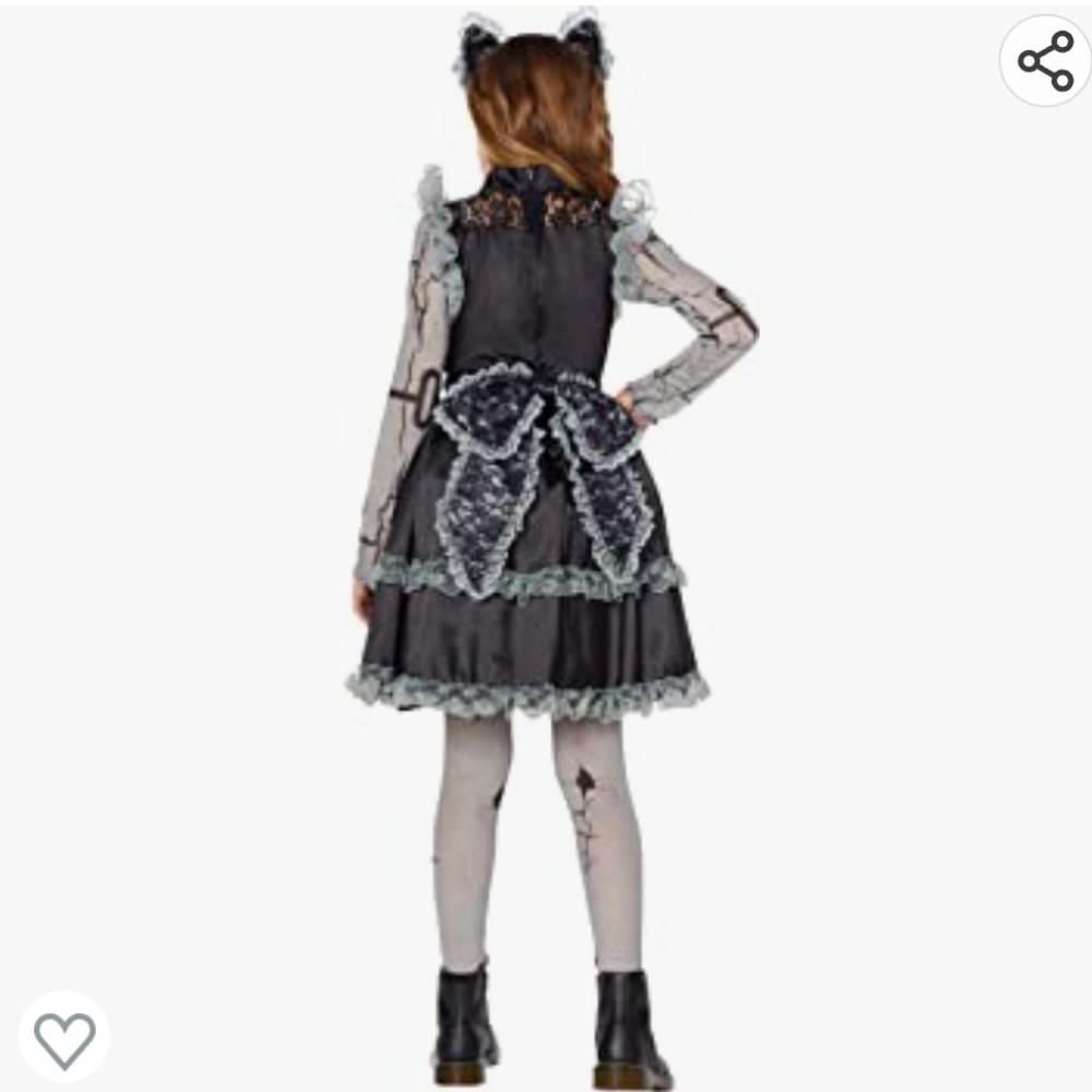 Halloween costume cosplay broken doll costume scary doll size large 12-14 kids. - Picture 7 of 13